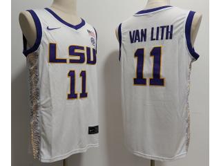 LSU Tigers 11 Hailey Van Lith College Basketball Jersey White